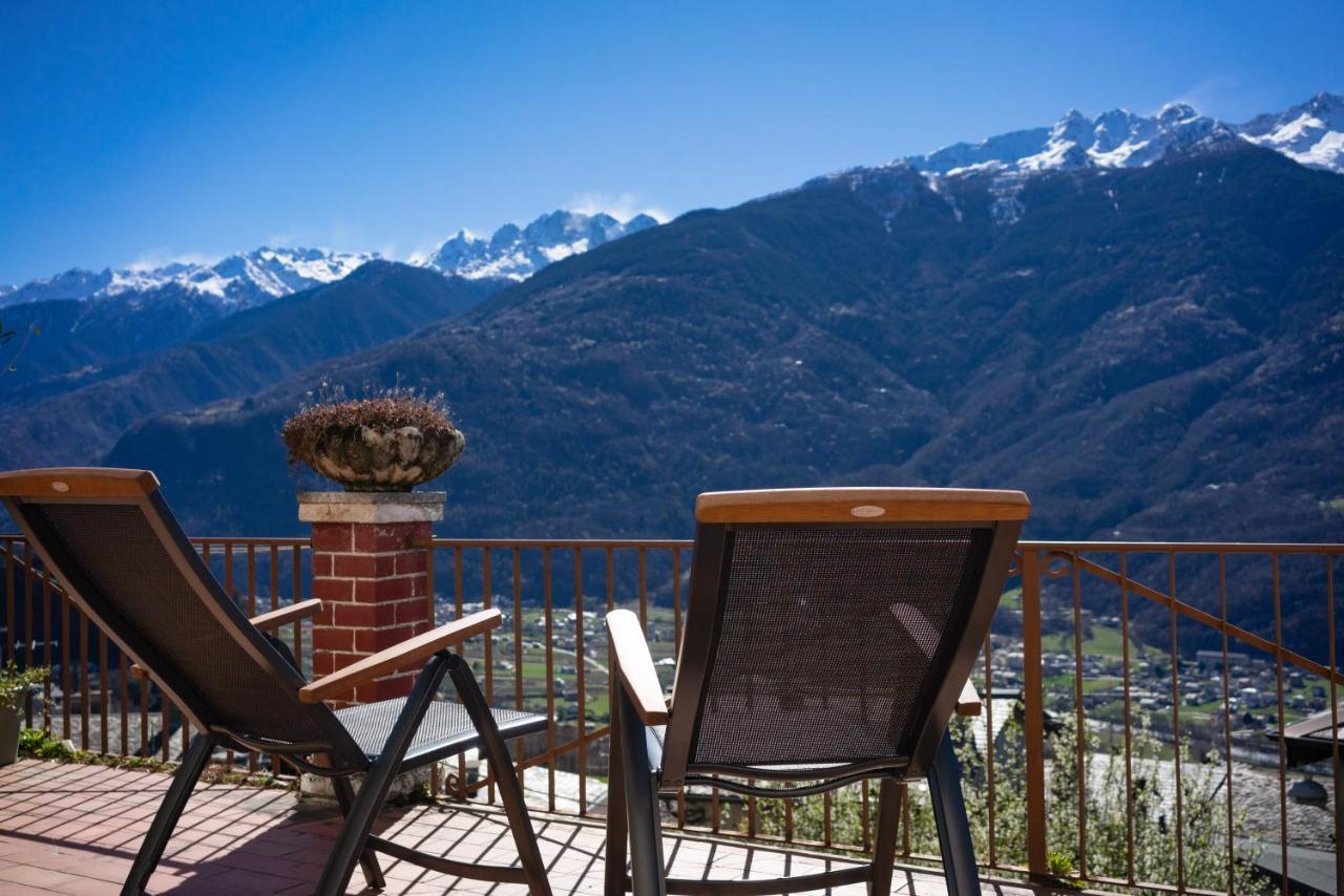 Panoramic Apartment Italian Alps Valtellina Near Sondrio, Tirano Poggiridenti Eksteriør bilde
